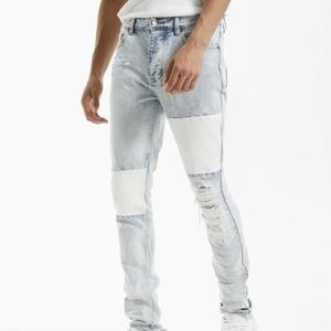 Brand: Ksubi / Color: White & denim, white wash / Size: 31”